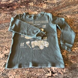 CARTER’S DINOSAUR EXPLORER KNIT WAFFLE SHIRT